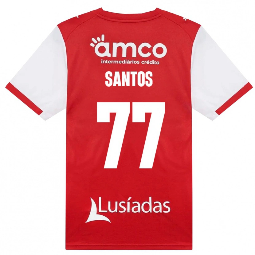 Danxen Kvinder Edu Santos #77 Hvid Rød Sort Hjemmebane Spillertrøjer 2026/27 Trøje T-Shirt