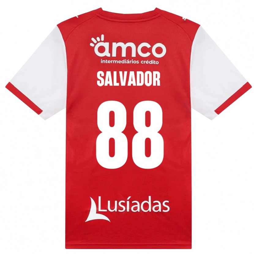 Danxen Kvinder João Salvador #88 Hvid Rød Sort Hjemmebane Spillertrøjer 2026/27 Trøje T-Shirt