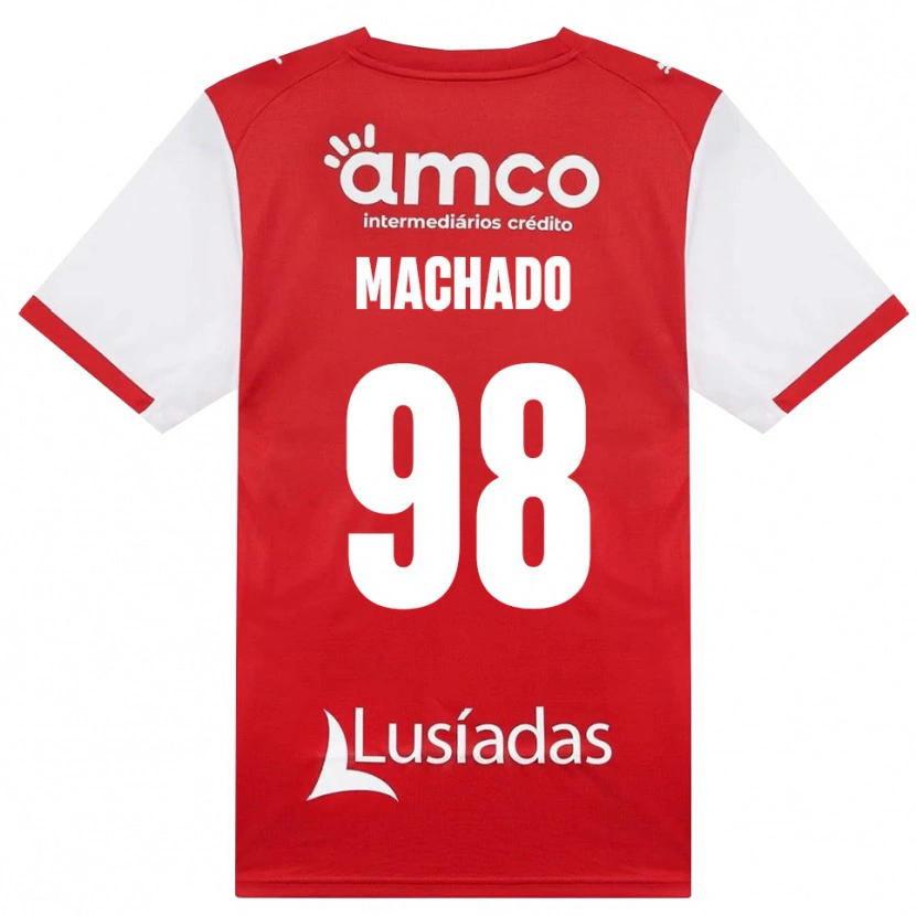 Danxen Kvinder Gonçalo Machado #98 Hvid Rød Sort Hjemmebane Spillertrøjer 2026/27 Trøje T-Shirt