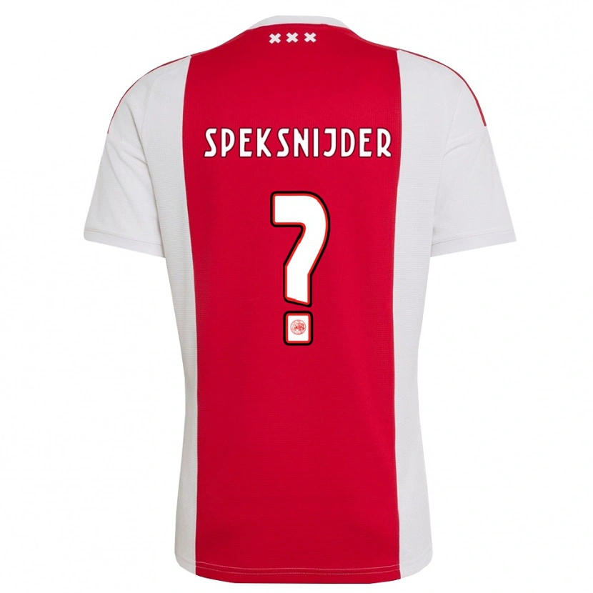 Danxen Kvinder Rico Speksnijder #0 Rød Hvid Gul Hjemmebane Spillertrøjer 2026/27 Trøje T-Shirt