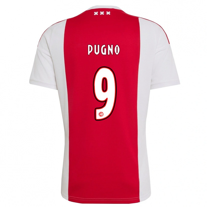Danxen Kvinder Diego Pugno #9 Rød Hvid Gul Hjemmebane Spillertrøjer 2026/27 Trøje T-Shirt