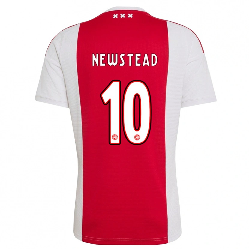 Danxen Kvinder Xander Newstead #10 Rød Hvid Gul Hjemmebane Spillertrøjer 2026/27 Trøje T-Shirt