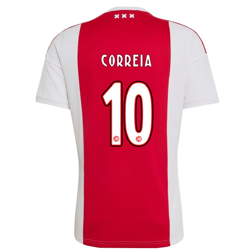 Danxen Kvinder Tim Correia #10 Rød Hvid Gul Hjemmebane Spillertrøjer 2026/27 Trøje T-Shirt