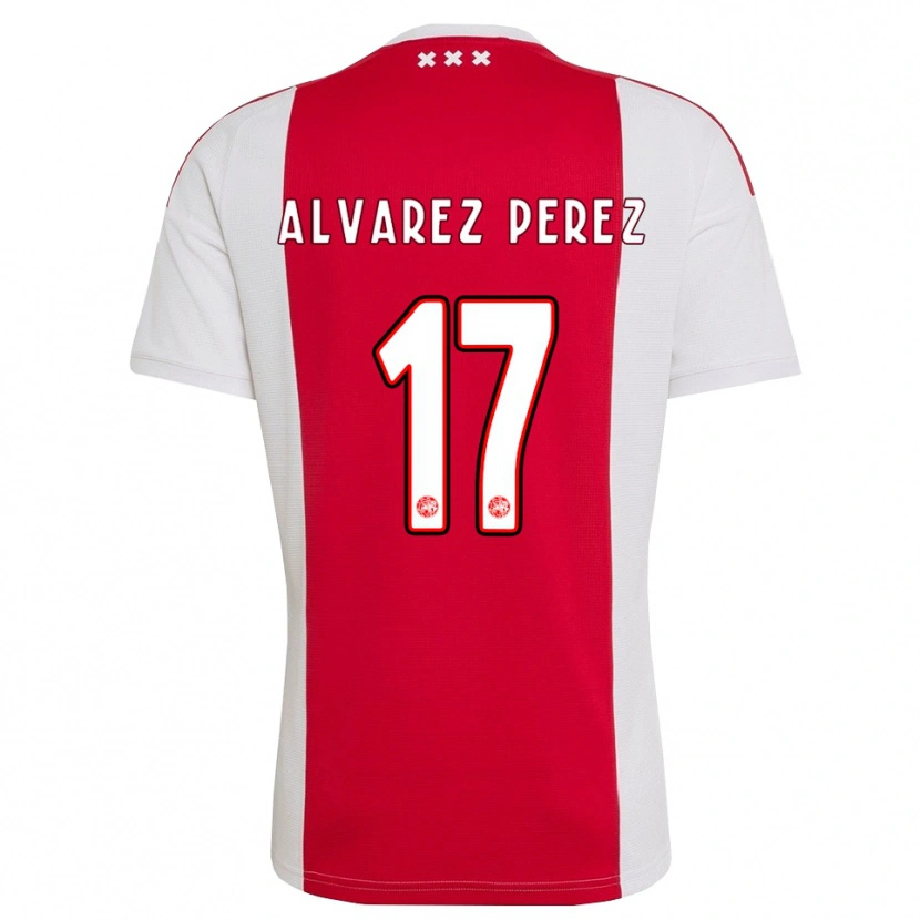 Danxen Kvinder Marley Álvarez Pérez #17 Rød Hvid Gul Hjemmebane Spillertrøjer 2026/27 Trøje T-Shirt