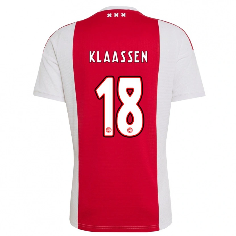 Danxen Kvinder Davy Klaassen #18 Rød Hvid Gul Hjemmebane Spillertrøjer 2026/27 Trøje T-Shirt