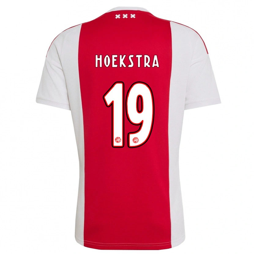 Danxen Kvinder Tiny Hoekstra #19 Rød Hvid Gul Hjemmebane Spillertrøjer 2026/27 Trøje T-Shirt