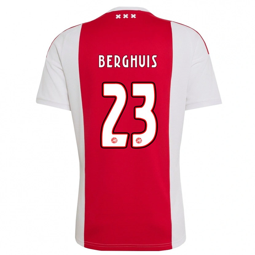 Danxen Kvinder Steven Berghuis #23 Rød Hvid Gul Hjemmebane Spillertrøjer 2026/27 Trøje T-Shirt