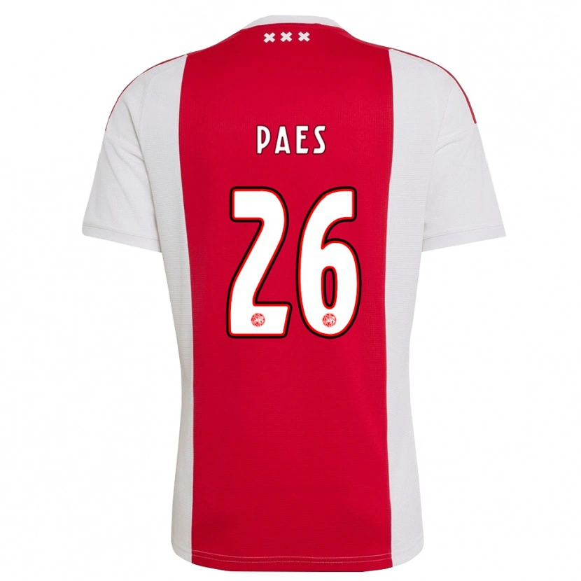 Danxen Kvinder Maarten Paes #26 Rød Hvid Gul Hjemmebane Spillertrøjer 2026/27 Trøje T-Shirt