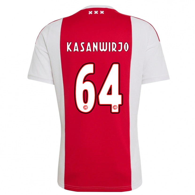 Danxen Kvinder Kennynho Kasanwirjo #64 Rød Hvid Gul Hjemmebane Spillertrøjer 2026/27 Trøje T-Shirt