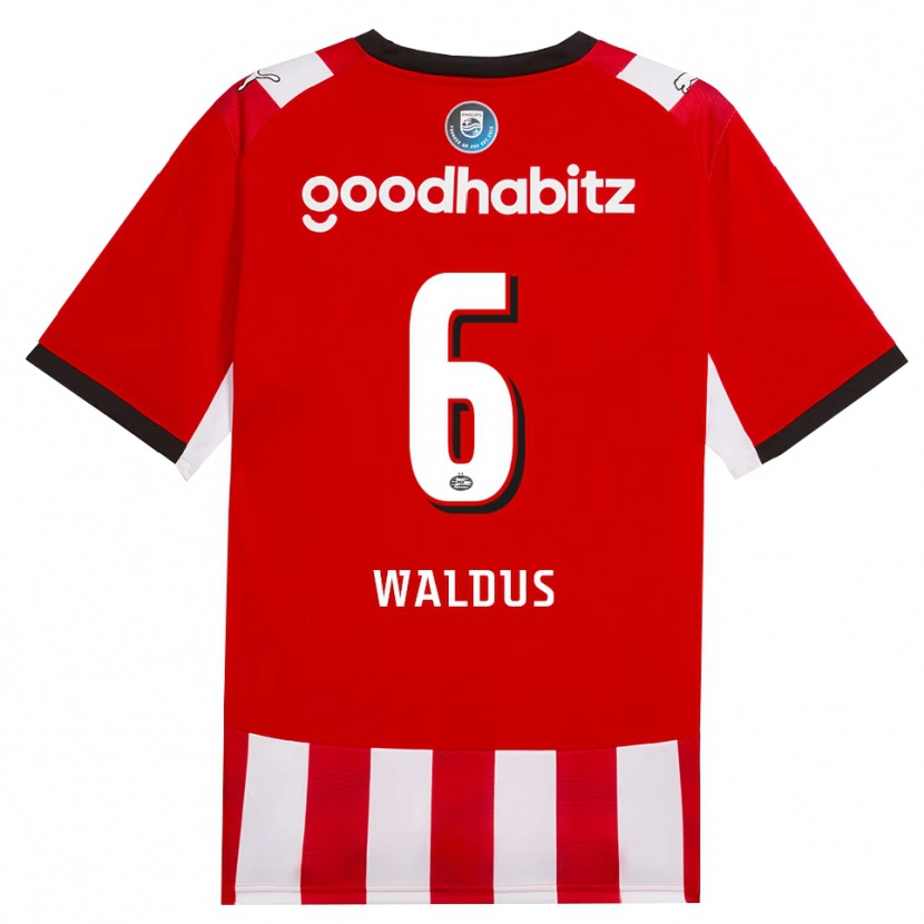 Danxen Kvinder Maruschka Waldus #6 Rød Hvid Sort Hjemmebane Spillertrøjer 2026/27 Trøje T-Shirt