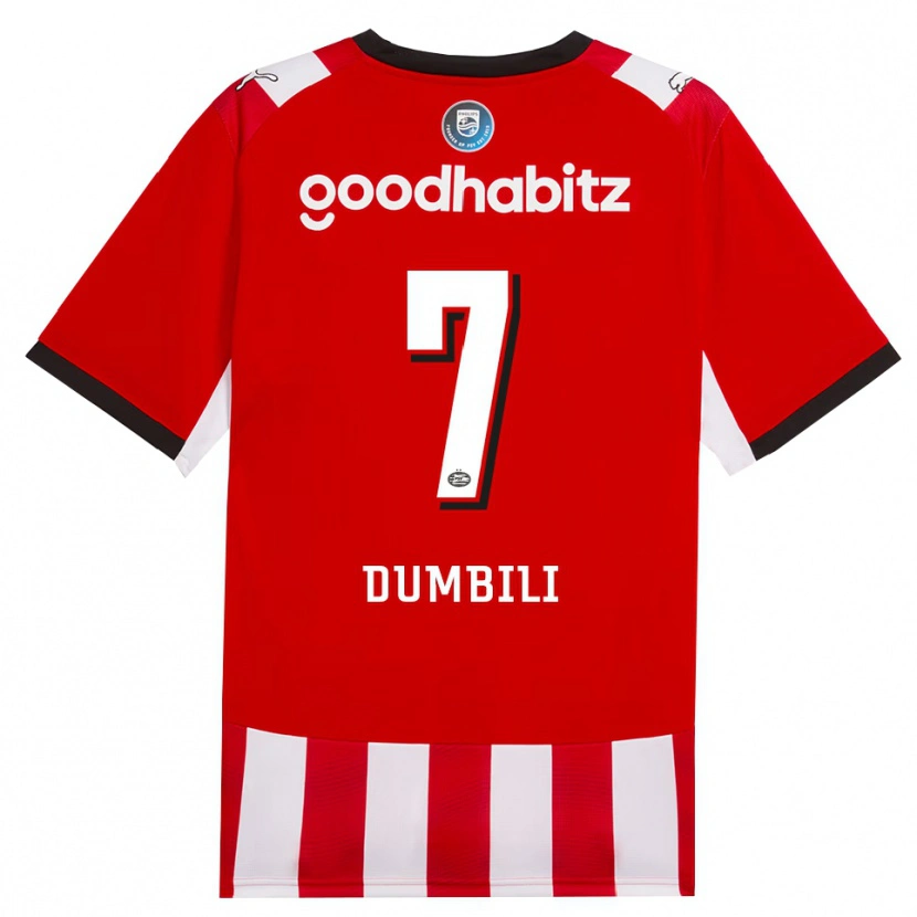 Danxen Kvinder Samuel Dumbili #7 Rød Hvid Sort Hjemmebane Spillertrøjer 2026/27 Trøje T-Shirt