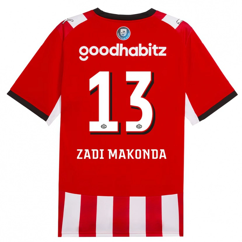 Danxen Kvinder David Zadi Makonda #13 Rød Hvid Sort Hjemmebane Spillertrøjer 2026/27 Trøje T-Shirt