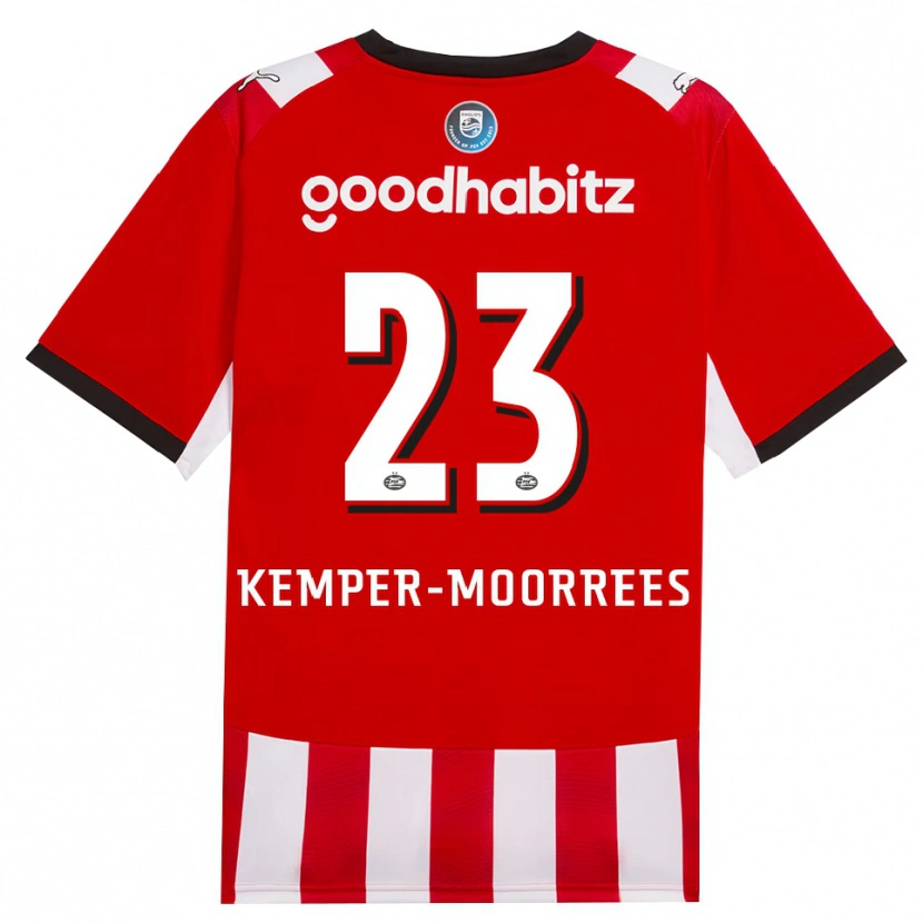 Danxen Kvinder Myrthe Kemper-Moorrees #23 Rød Hvid Sort Hjemmebane Spillertrøjer 2026/27 Trøje T-Shirt