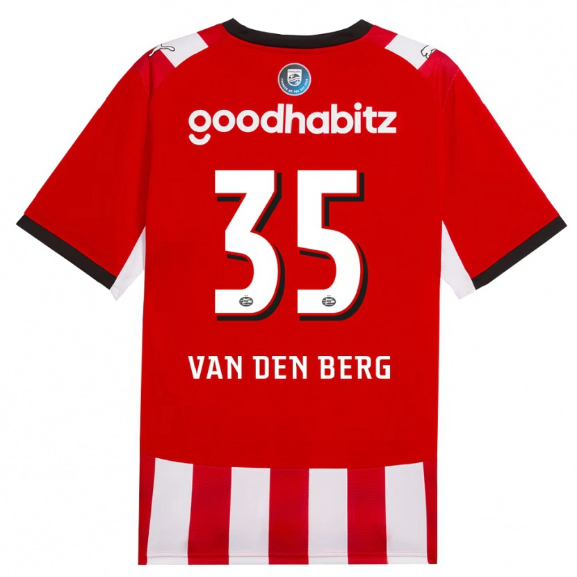 Danxen Kvinder Joël Van Den Berg #35 Rød Hvid Sort Hjemmebane Spillertrøjer 2026/27 Trøje T-Shirt