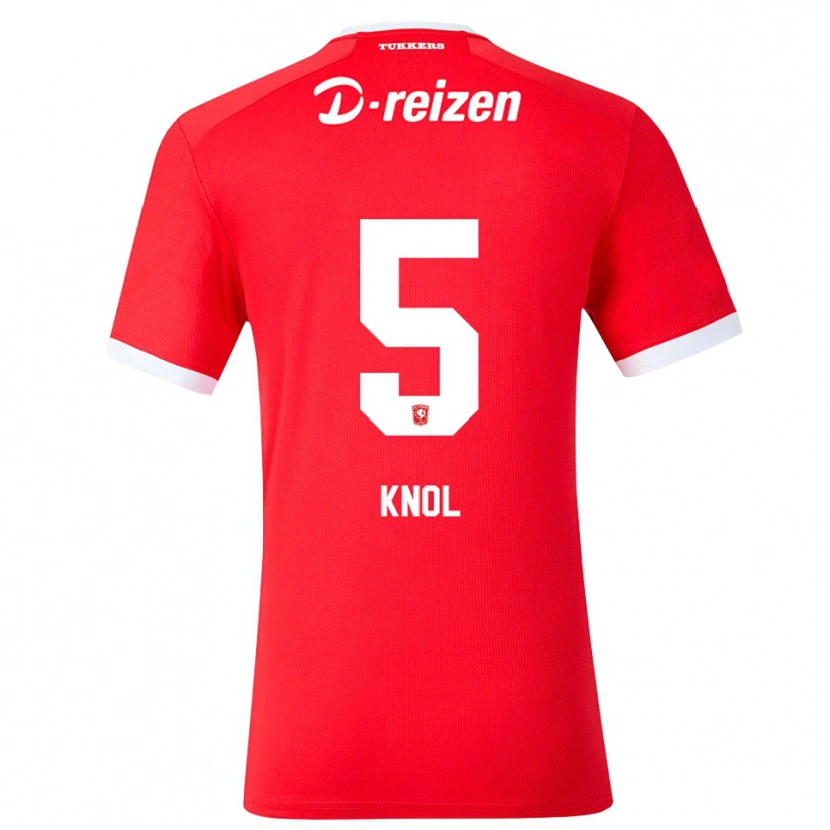 Danxen Kvinder Anna Knol #5 Rød Hvid Hjemmebane Spillertrøjer 2026/27 Trøje T-Shirt