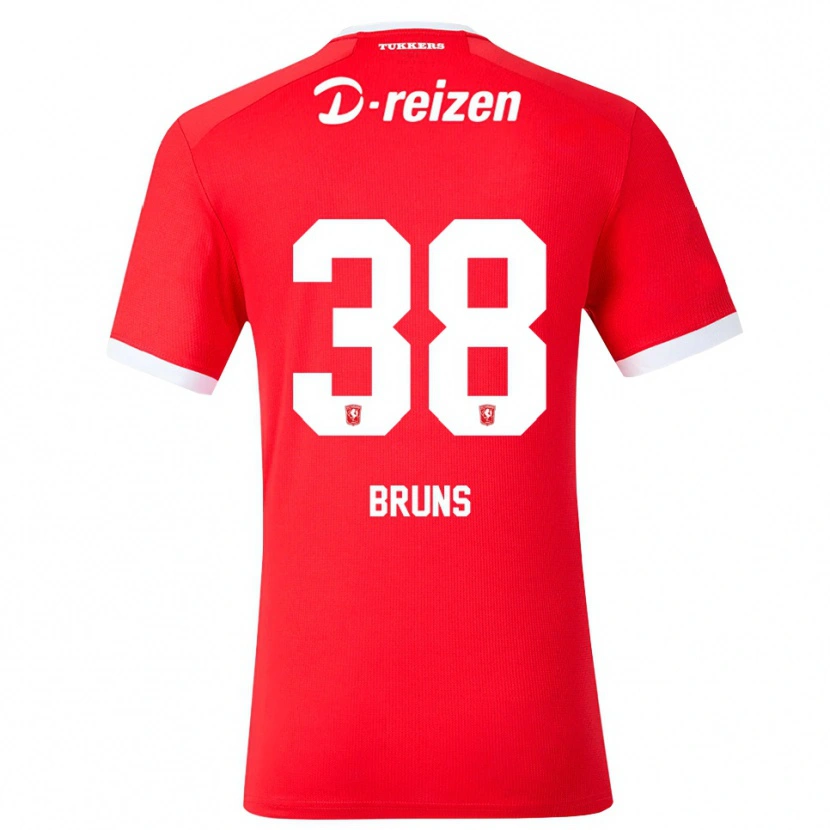 Danxen Kvinder Max Bruns #38 Rød Hvid Hjemmebane Spillertrøjer 2026/27 Trøje T-Shirt