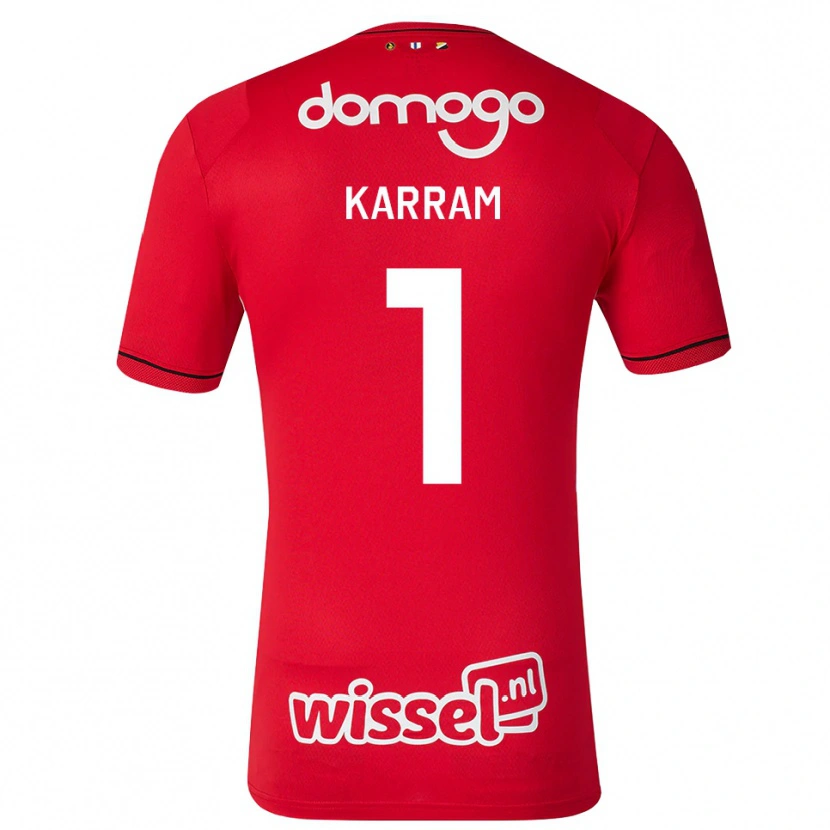Danxen Kvinder Faris Karram #1 Rød Hvid Sort Hjemmebane Spillertrøjer 2026/27 Trøje T-Shirt