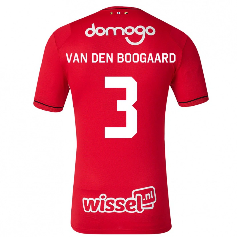 Danxen Kvinder Brian Van Den Boogaard #3 Rød Hvid Sort Hjemmebane Spillertrøjer 2026/27 Trøje T-Shirt