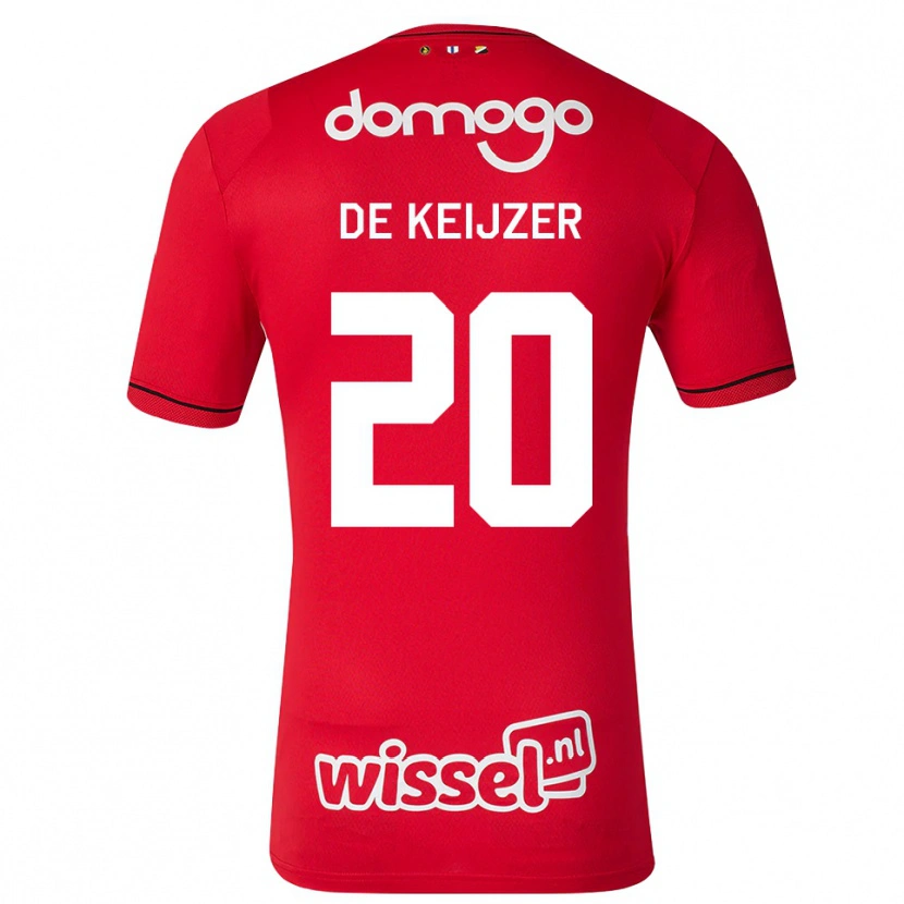Danxen Kvinder Lotje De Keijzer #20 Rød Hvid Sort Hjemmebane Spillertrøjer 2026/27 Trøje T-Shirt