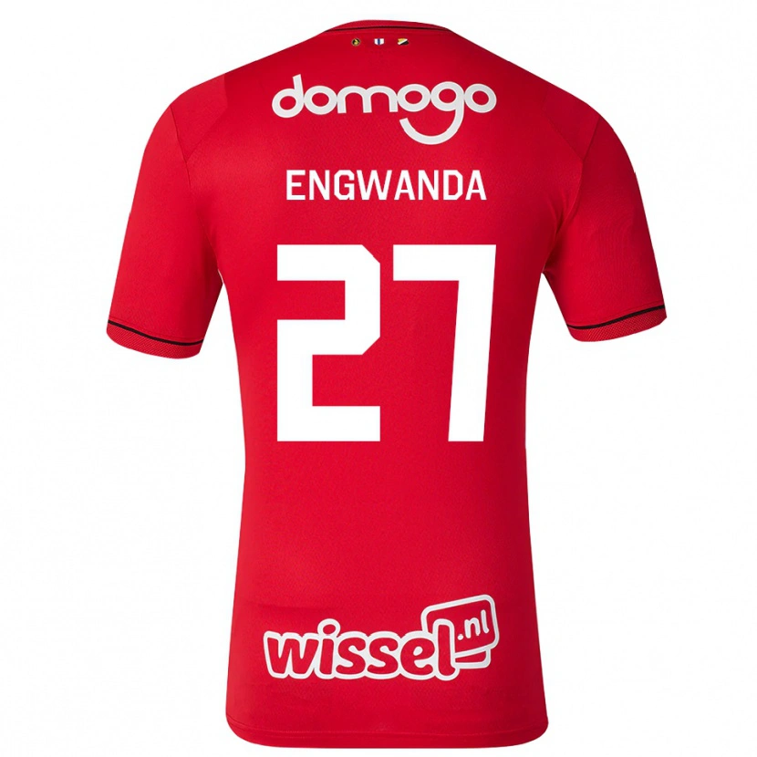 Danxen Kvinder Alonzo Engwanda #27 Rød Hvid Sort Hjemmebane Spillertrøjer 2026/27 Trøje T-Shirt