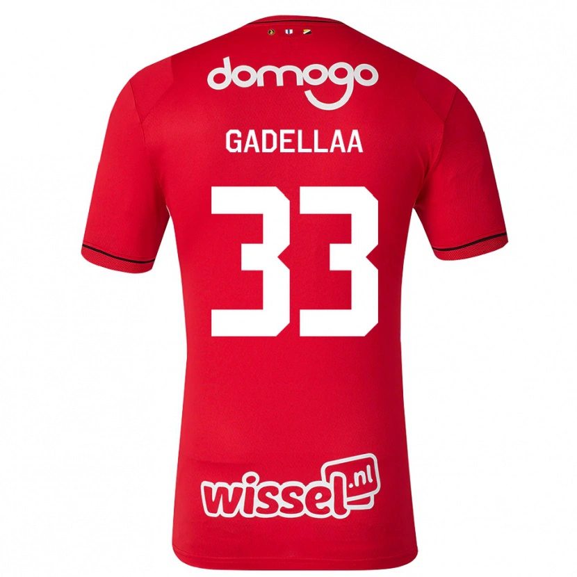 Danxen Kvinder Kevin Gadellaa #33 Rød Hvid Sort Hjemmebane Spillertrøjer 2026/27 Trøje T-Shirt