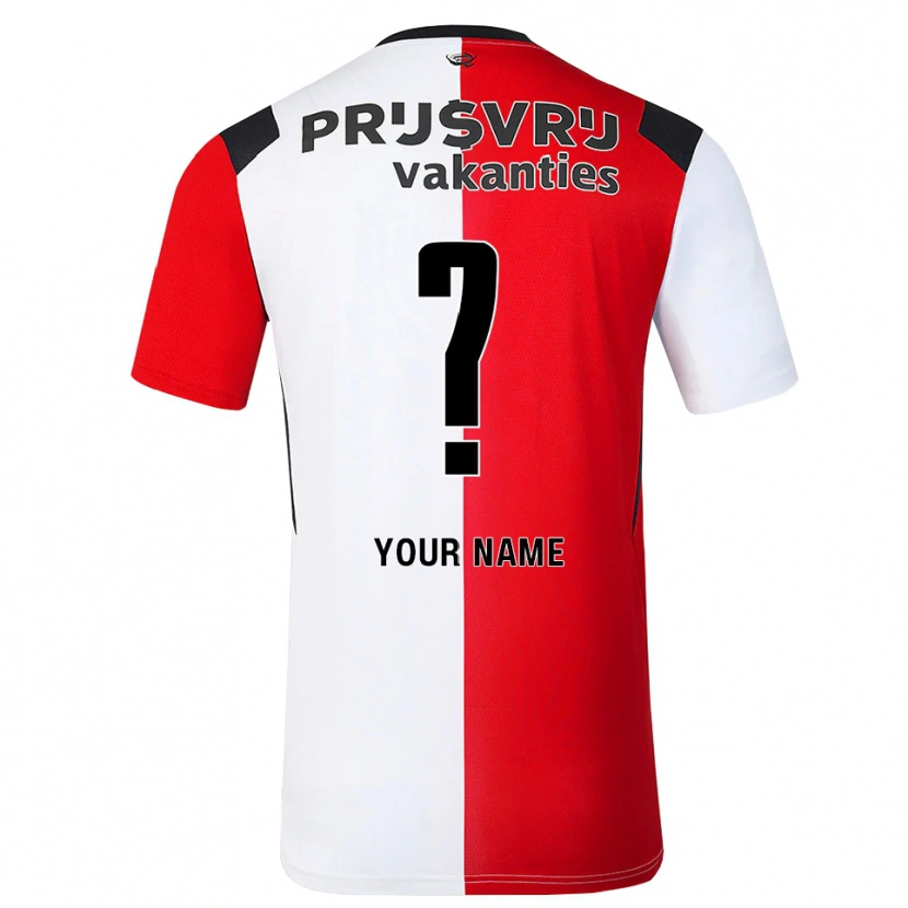 Danxen Kvinder Dit Navn #0 Rød Hvid Sort Hjemmebane Spillertrøjer 2026/27 Trøje T-Shirt