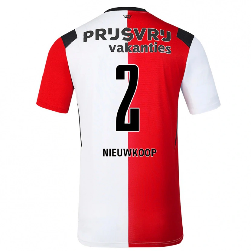 Danxen Kvinder Bart Nieuwkoop #2 Rød Hvid Sort Hjemmebane Spillertrøjer 2026/27 Trøje T-Shirt