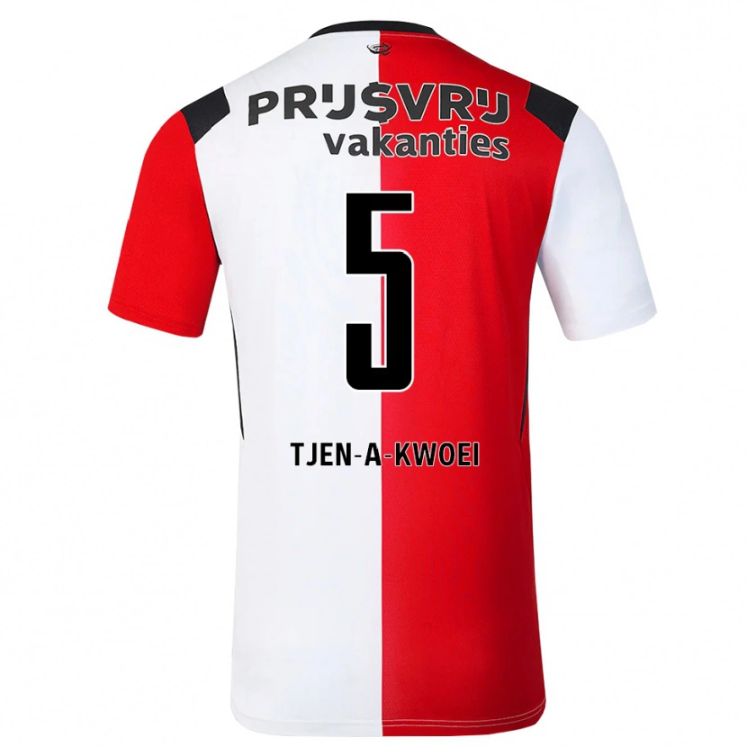 Danxen Kvinder Duane Tjen-A-Kwoei #5 Rød Hvid Sort Hjemmebane Spillertrøjer 2026/27 Trøje T-Shirt