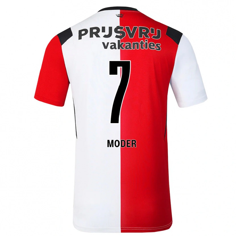Danxen Kvinder Jakub Moder #7 Rød Hvid Sort Hjemmebane Spillertrøjer 2026/27 Trøje T-Shirt