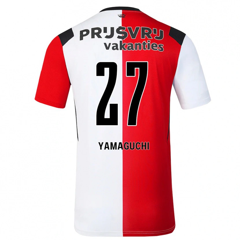 Danxen Kvinder Keina Yamaguchi #27 Rød Hvid Sort Hjemmebane Spillertrøjer 2026/27 Trøje T-Shirt