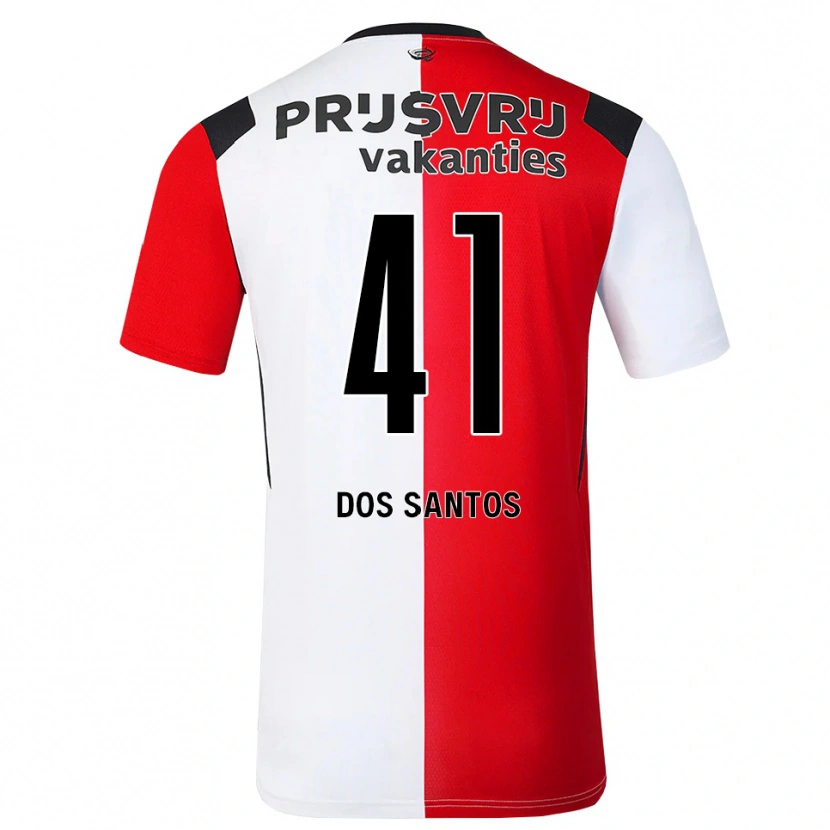 Danxen Kvinder Giuliany Ben-David Dos Santos #41 Rød Hvid Sort Hjemmebane Spillertrøjer 2026/27 Trøje T-Shirt