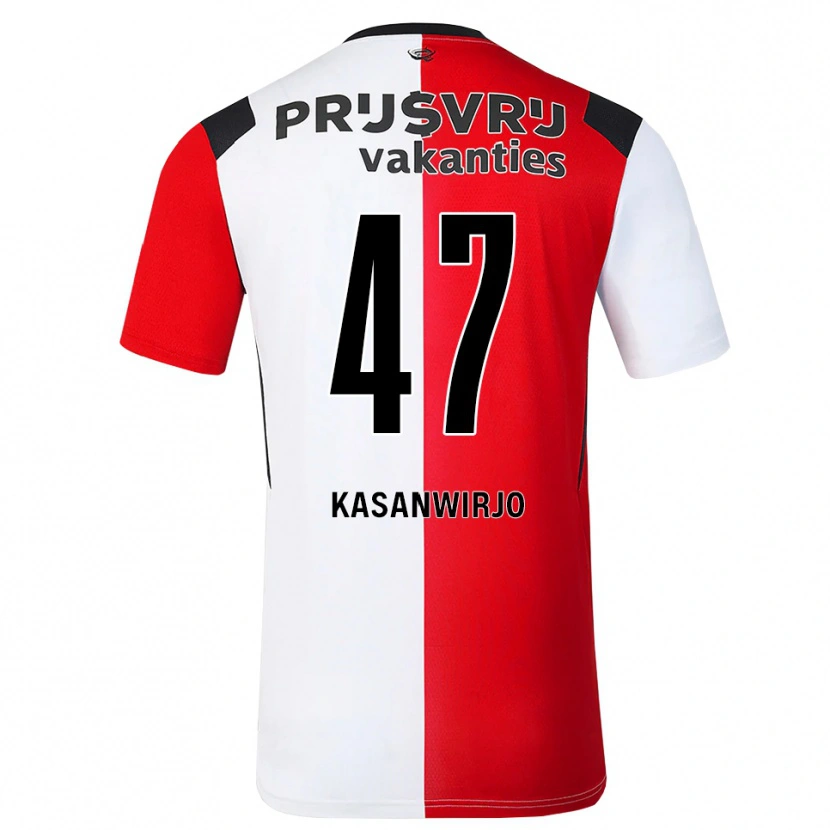 Danxen Kvinder Neraysho Kasanwirjo #47 Rød Hvid Sort Hjemmebane Spillertrøjer 2026/27 Trøje T-Shirt