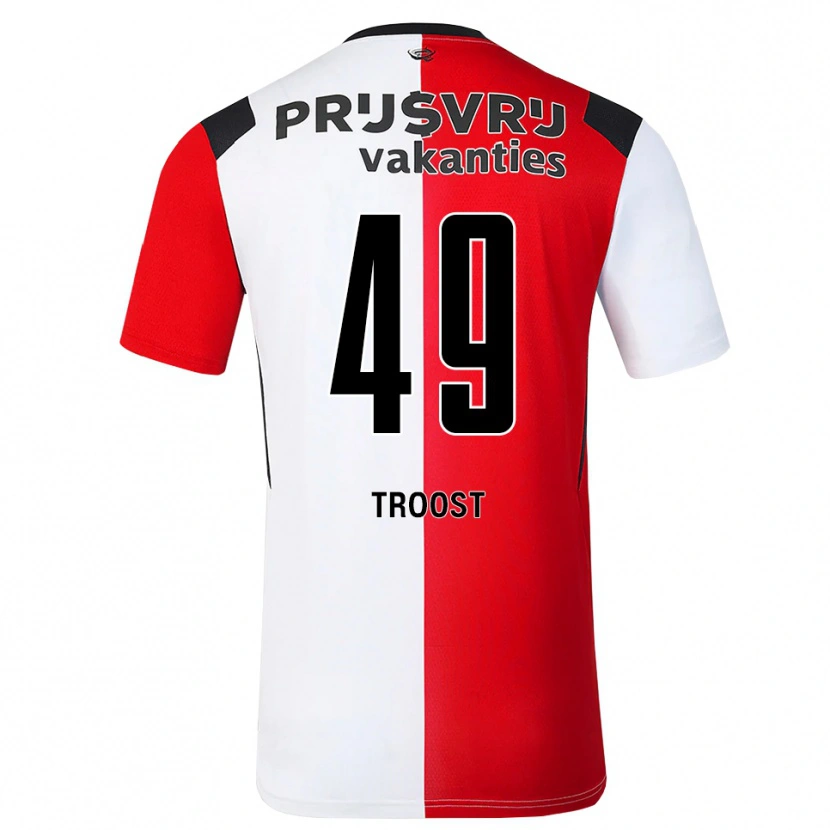 Danxen Kvinder Tein Troost #49 Rød Hvid Sort Hjemmebane Spillertrøjer 2026/27 Trøje T-Shirt