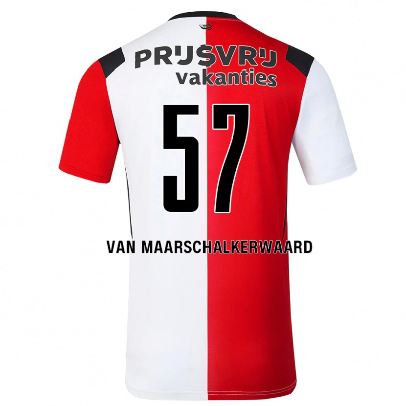 Danxen Kvinder Pieter Van Maarschalkerwaard #57 Rød Hvid Sort Hjemmebane Spillertrøjer 2026/27 Trøje T-Shirt