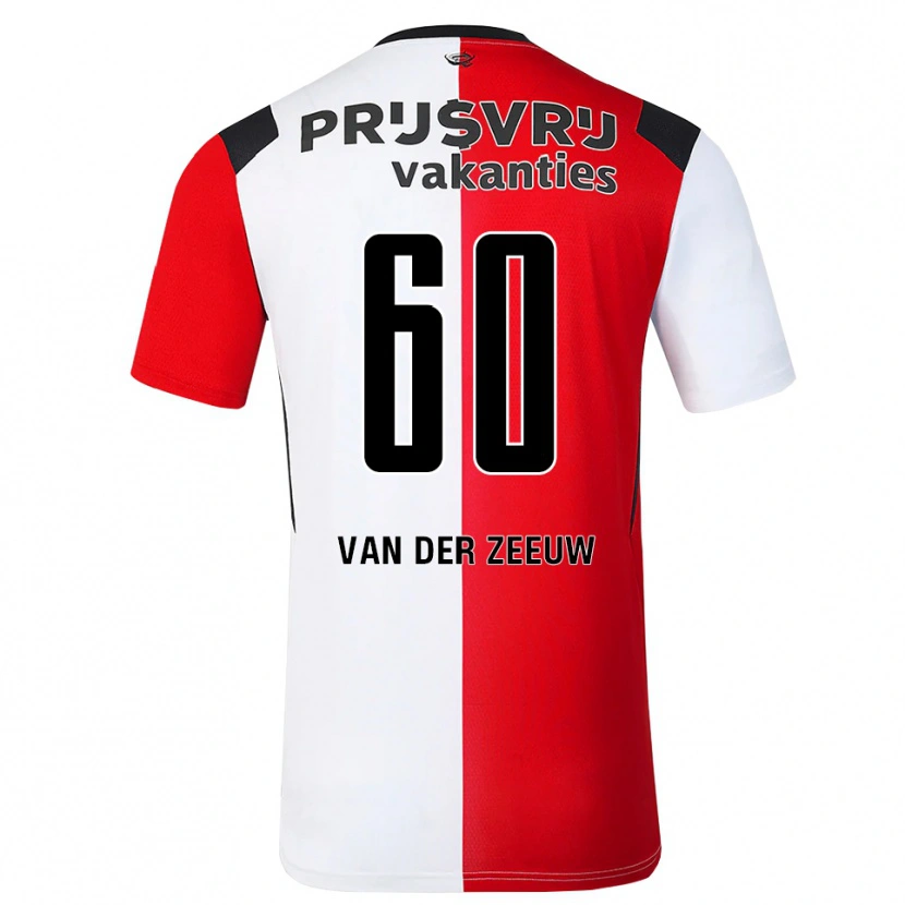 Danxen Kvinder Twan Van Der Zeeuw #60 Rød Hvid Sort Hjemmebane Spillertrøjer 2026/27 Trøje T-Shirt