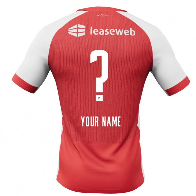 Danxen Kvinder Dit Navn #0 Rød Hvid Sort Hjemmebane Spillertrøjer 2026/27 Trøje T-Shirt
