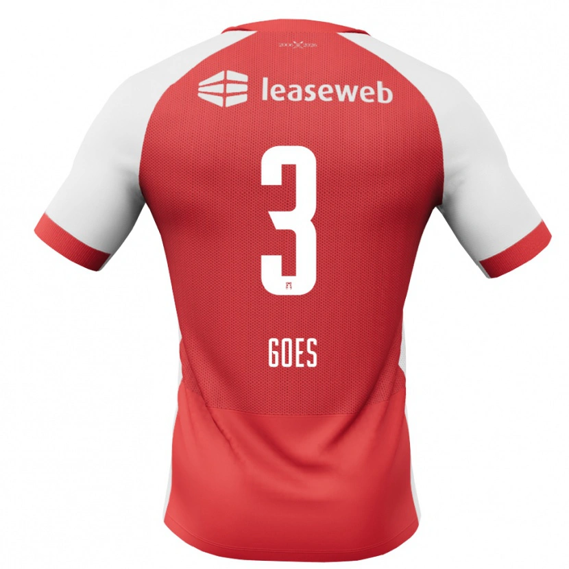 Danxen Kvinder Wouter Goes #3 Rød Hvid Sort Hjemmebane Spillertrøjer 2026/27 Trøje T-Shirt