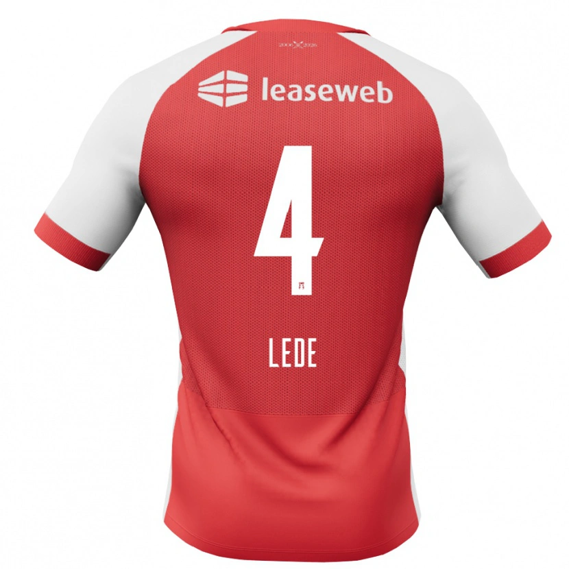 Danxen Kvinder Quincy Lede #4 Rød Hvid Sort Hjemmebane Spillertrøjer 2026/27 Trøje T-Shirt
