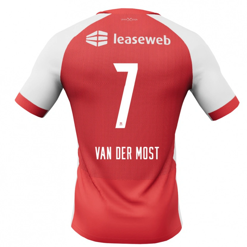 Danxen Kvinder Veerle Van Der Most #7 Rød Hvid Sort Hjemmebane Spillertrøjer 2026/27 Trøje T-Shirt