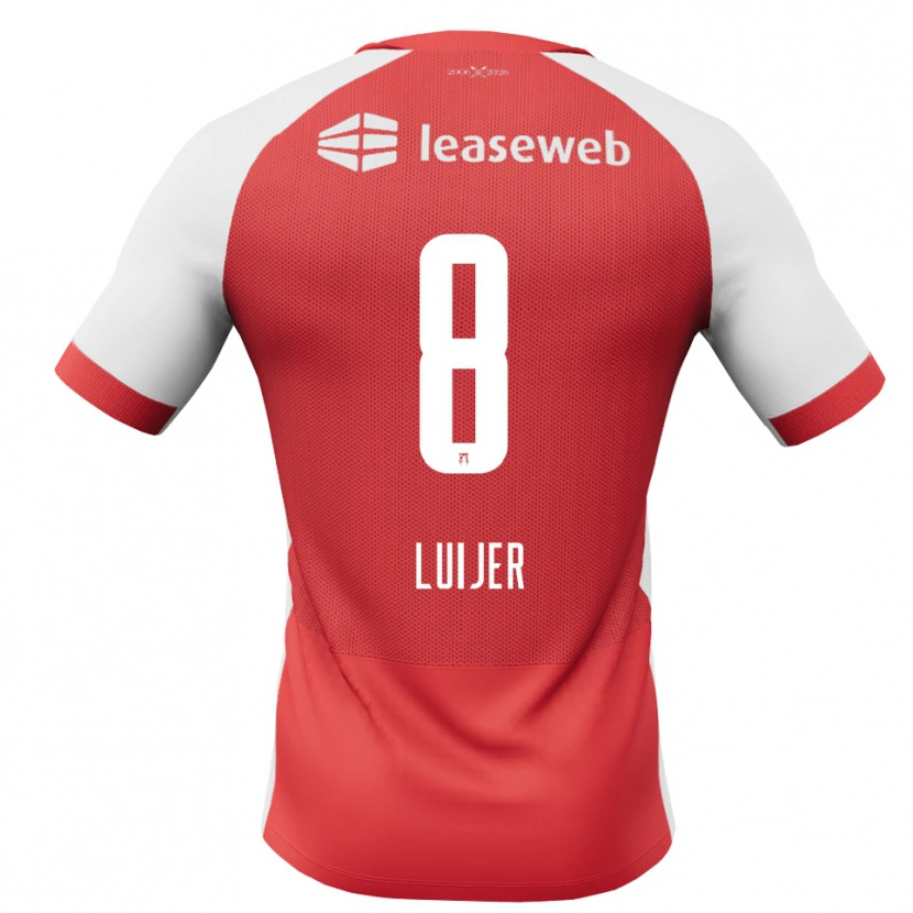 Danxen Kvinder Rick Luijer #8 Rød Hvid Sort Hjemmebane Spillertrøjer 2026/27 Trøje T-Shirt