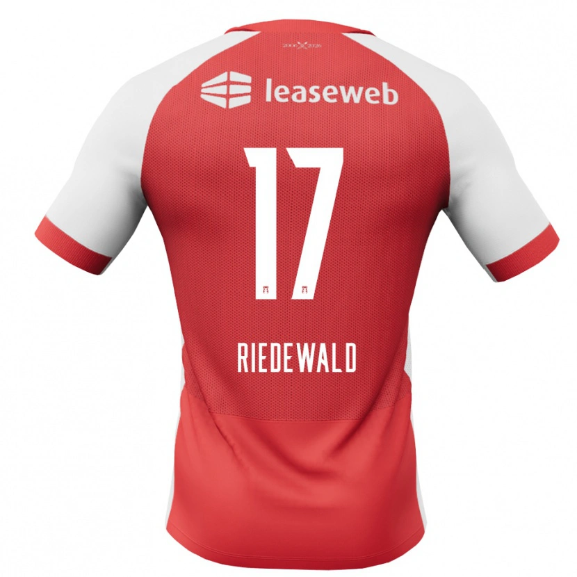 Danxen Kvinder Kenzo Riedewald #17 Rød Hvid Sort Hjemmebane Spillertrøjer 2026/27 Trøje T-Shirt