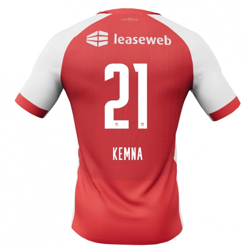 Danxen Kvinder Ties Kemna #21 Rød Hvid Sort Hjemmebane Spillertrøjer 2026/27 Trøje T-Shirt