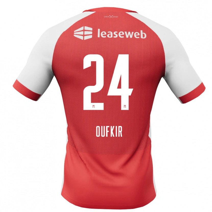 Danxen Kvinder Ayoub Oufkir #24 Rød Hvid Sort Hjemmebane Spillertrøjer 2026/27 Trøje T-Shirt