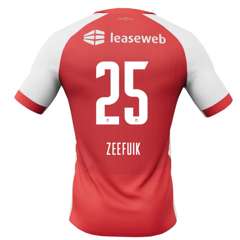 Danxen Kvinder Lequincio Zeefuik #25 Rød Hvid Sort Hjemmebane Spillertrøjer 2026/27 Trøje T-Shirt