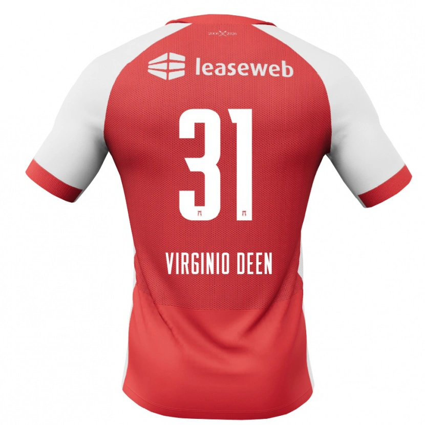 Danxen Kvinder Daniël Virginio Deen #31 Rød Hvid Sort Hjemmebane Spillertrøjer 2026/27 Trøje T-Shirt