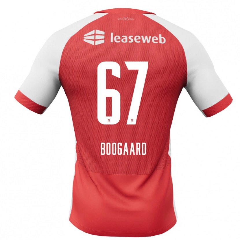 Danxen Kvinder Kasper Boogaard #67 Rød Hvid Sort Hjemmebane Spillertrøjer 2026/27 Trøje T-Shirt