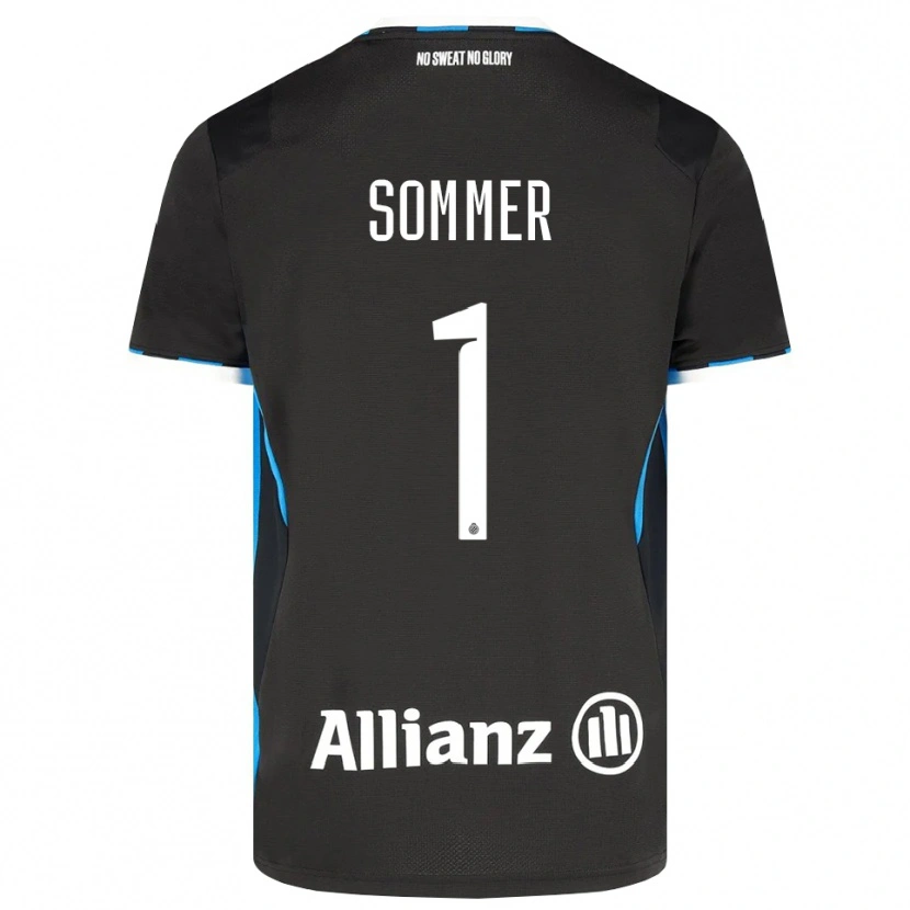 Danxen Kvinder Yann Sommer #1 Sort Rød Blå Hjemmebane Spillertrøjer 2026/27 Trøje T-Shirt