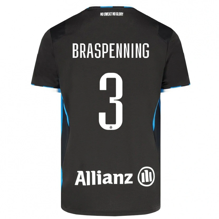 Danxen Kvinder Daan Braspenning #3 Sort Rød Blå Hjemmebane Spillertrøjer 2026/27 Trøje T-Shirt