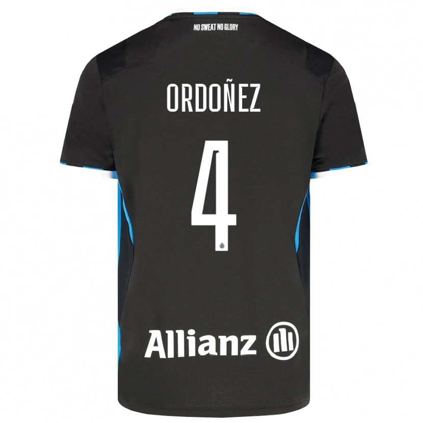 Danxen Kvinder Joel Ordóñez #4 Sort Rød Blå Hjemmebane Spillertrøjer 2026/27 Trøje T-Shirt