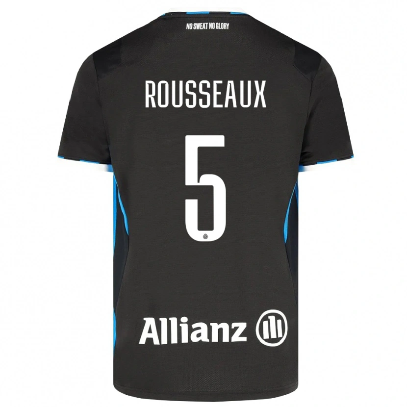 Danxen Kvinder Luca Rousseaux #5 Sort Rød Blå Hjemmebane Spillertrøjer 2026/27 Trøje T-Shirt